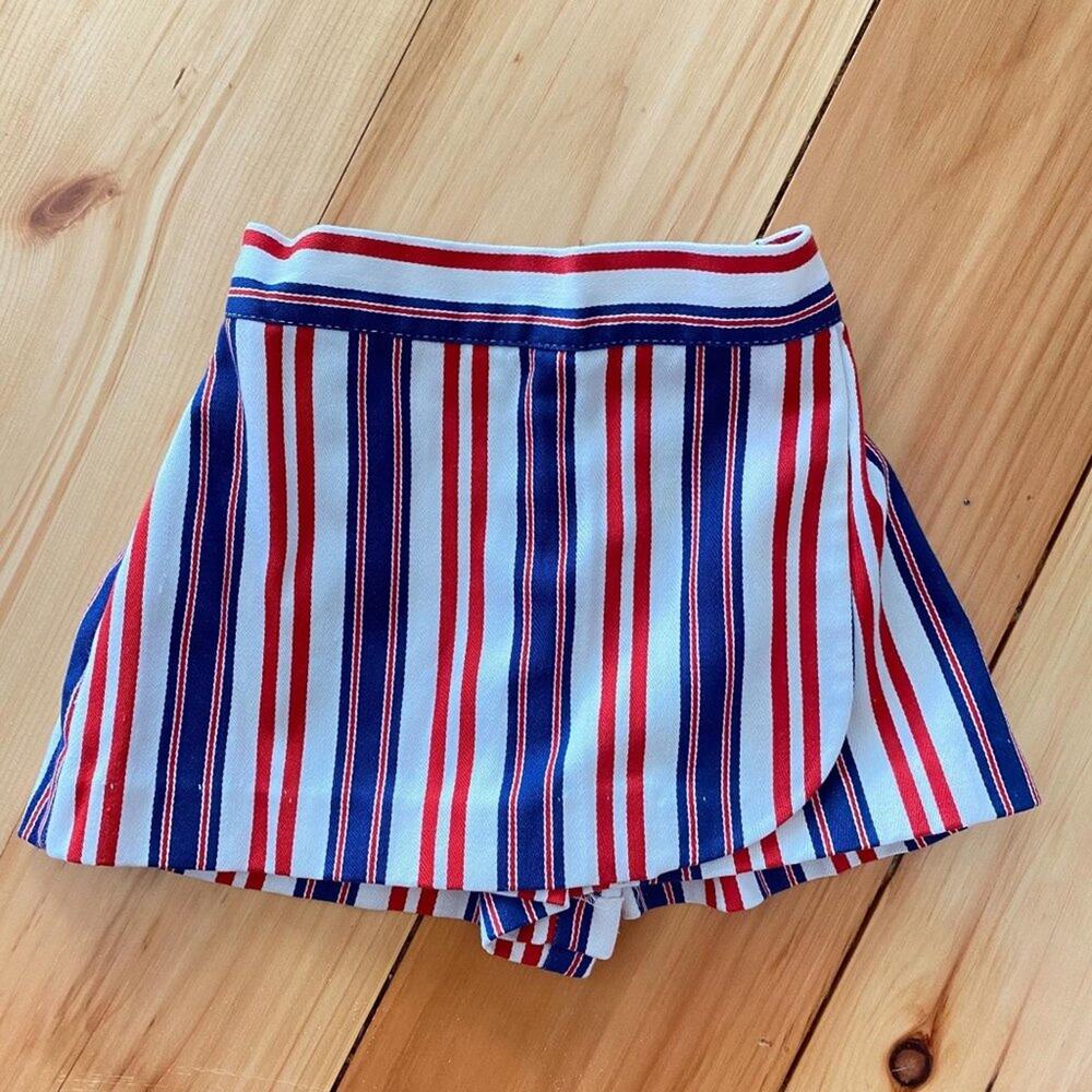 Vintage Buster Brown Red, White, and Blue Skort 2T